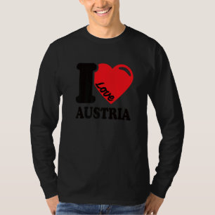 Camiseta Eu Amo Áustria Pátria Bandeira Austríaca 2