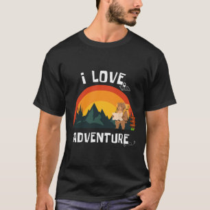 Camiseta Eu Amo Aventura Urso Explorador - Mochileiro Amant