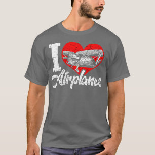 Camiseta Eu amo aviões