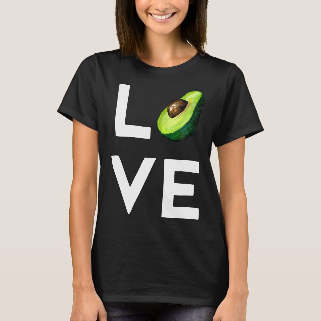 Camiseta Eu Amo Avocado Vegan (Frente)