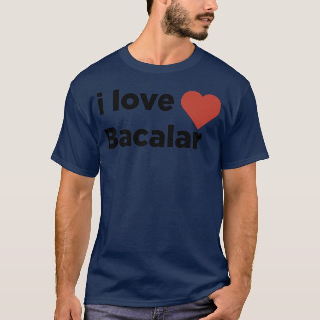 Camiseta EU AMO BACALAR amigo (Frente)