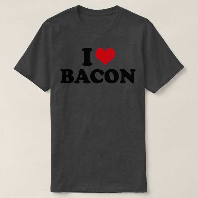 Camiseta Eu Amo Bacon (Frente do Design)