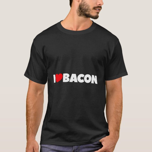 Camiseta Eu Amo Bacon (Frente)