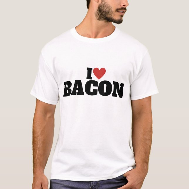Camiseta Eu Amo Bacon (Frente)