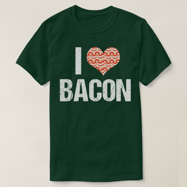 Camiseta Eu Amo Bacon (Frente do Design)