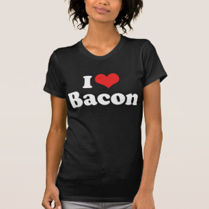Camiseta Eu Amo Bacon de Coração - Amante de Bacon