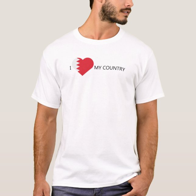 Camiseta Eu amo Bahrein (Frente)