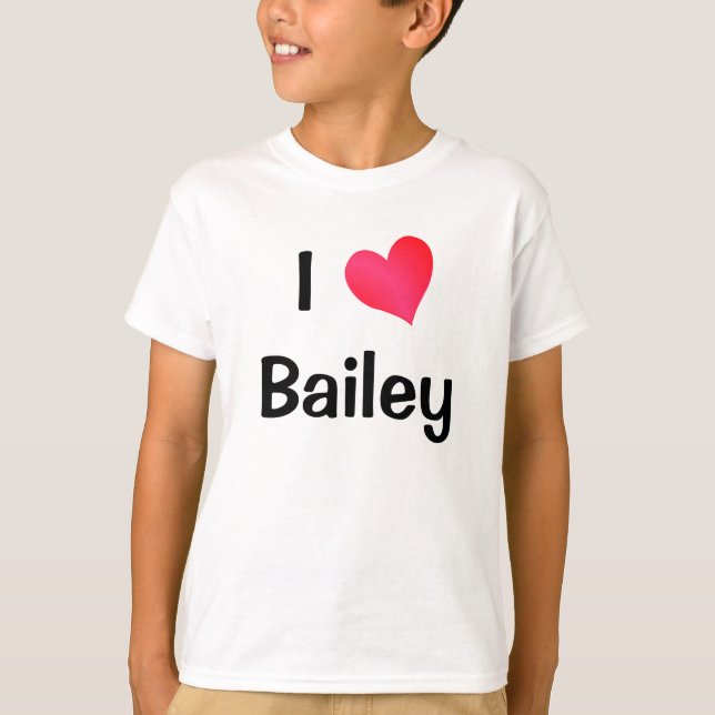 Camiseta Eu Amo Bailey (Frente)