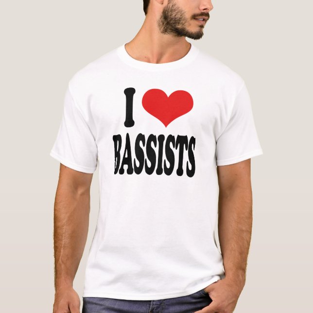 Camiseta Eu amo baixistas (Frente)