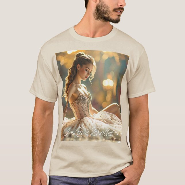 CAMISETA EU AMO BALÉ - BALÉ & DANÇA (Frente)