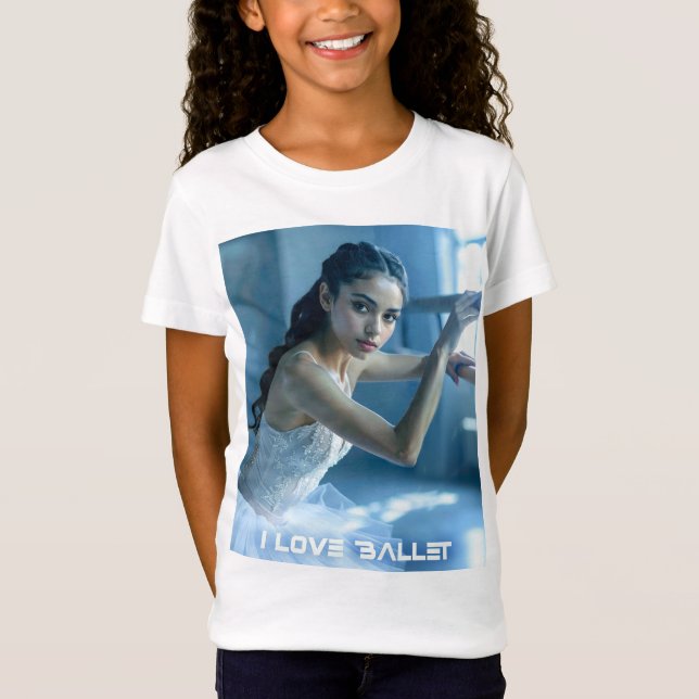 CAMISETA EU AMO BALLET - BALLET & DANÇA (Frente)