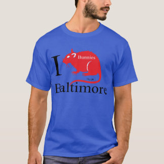 Camiseta Eu amo Baltimore, coelhos