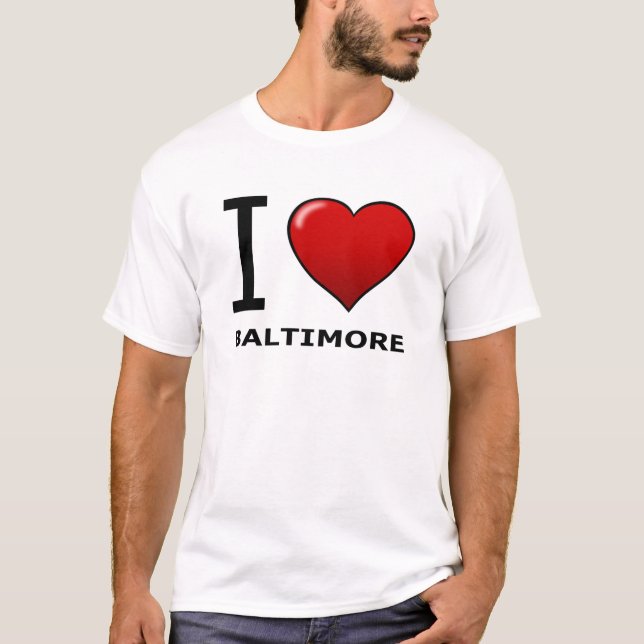 CAMISETA EU AMO BALTIMORE, DM - MARYLAND (Frente)
