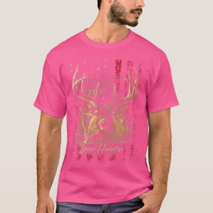 Camiseta Eu Amo Bandeira Americana E Caçador De Veados