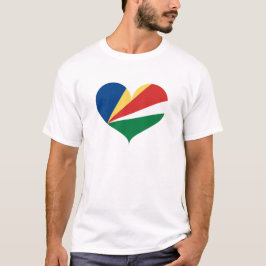 Camiseta Eu Amo Bandeira das Seychelles