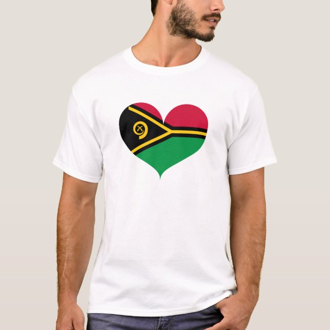 Camiseta Eu Amo Bandeira Vanuatu (Frente)