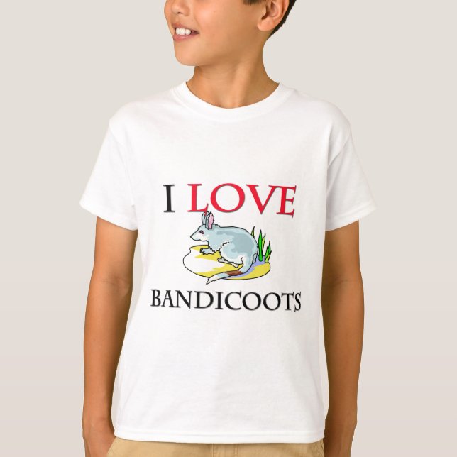 Camiseta Eu amo Bandicoots (Frente)