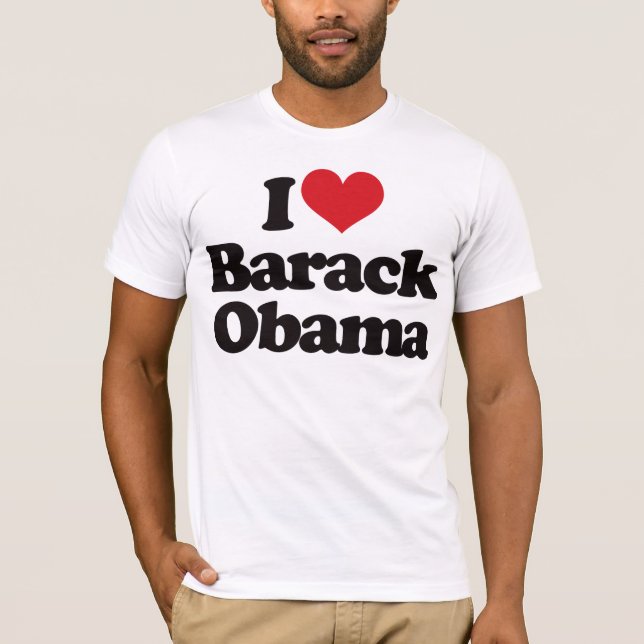 Camiseta Eu amo Barack Obama (Frente)