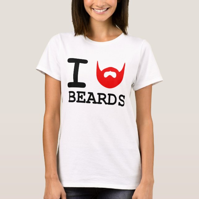 Camiseta Eu amo barbas (Frente)