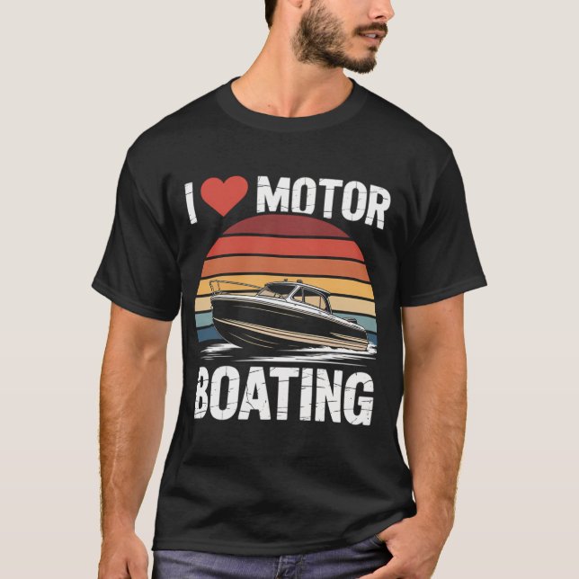 Camiseta Eu Amo Barqueiro de Barco a Motor (Frente)