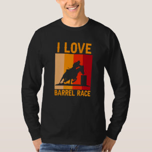 Camiseta Eu Amo Barrel Race Equestrian Horse Horse Ri