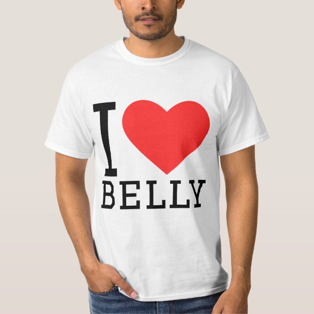 Camiseta Eu amo barriga (Frente)