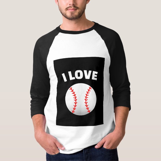 CAMISETA EU AMO BASEBALL! EXCELENTE PARA AMANTES BASKETBALL (Frente)