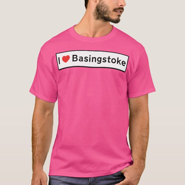 Camiseta Eu Amo Basingstoke (Frente)