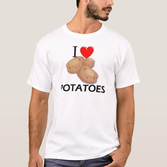 Camiseta Eu amo batatas (Frente)