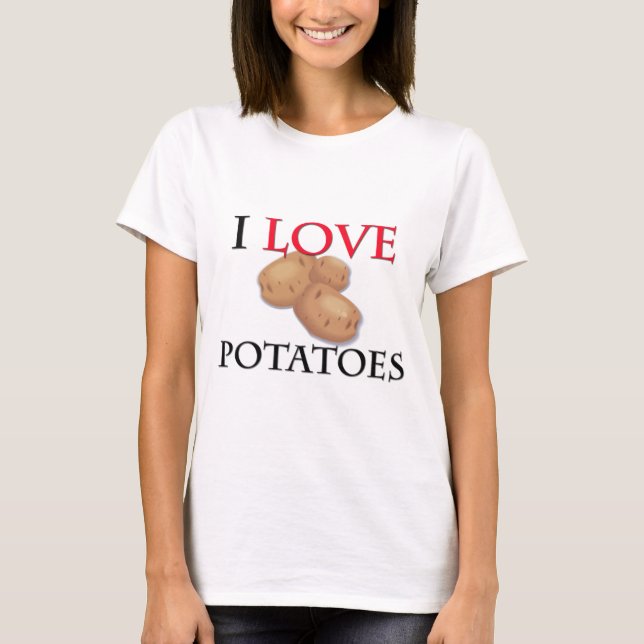 Camiseta Eu amo batatas (Frente)