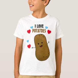 Camiseta Eu Amo Batatas 