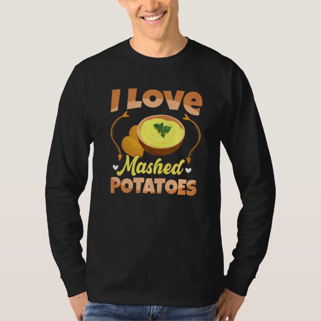 Camiseta Eu Amo Batatas Amassadas (Frente)