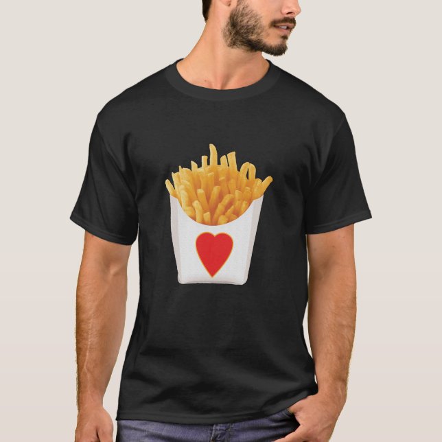 Camiseta Eu Amo Batatas Fritas (Frente)