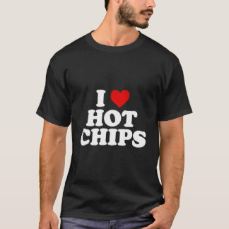 Camiseta Eu Amo Batatas Fritas Quentes