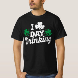Camiseta Eu Amo Bebendo Durante o Dia Funny St Patrick's Da