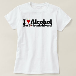Camiseta Eu amo beber o álcool mas eu deio motoristas