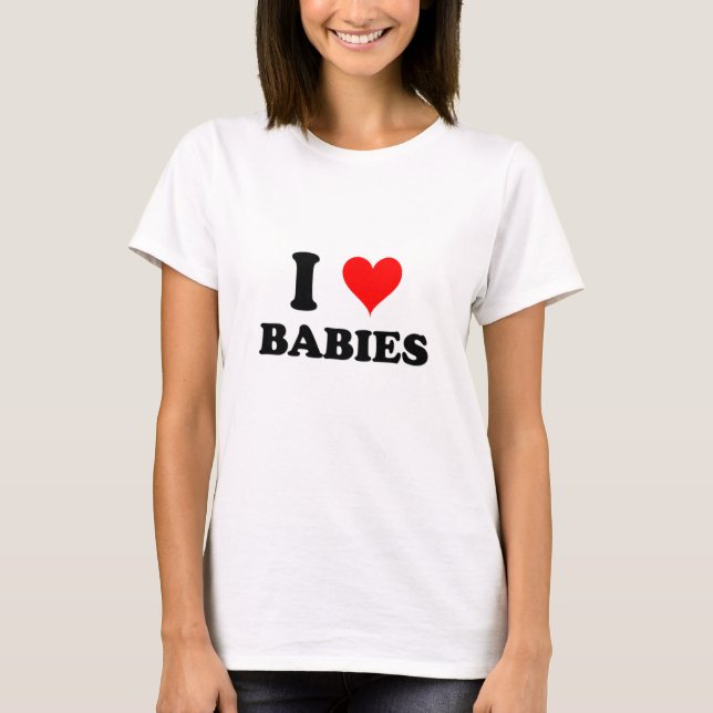 Camiseta Eu amo bebês (Frente)
