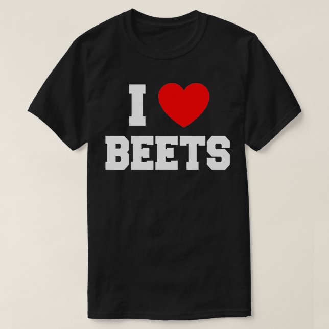 Camiseta Eu Amo Beets (Frente do Design)