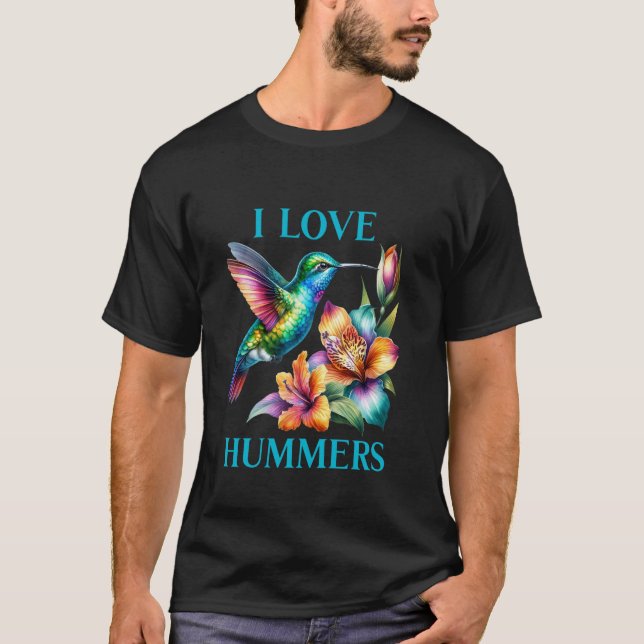 Camiseta Eu Amo Beija-flor Hummers (Frente)