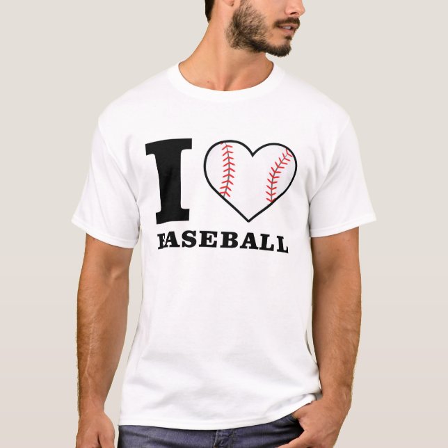 Camiseta Eu Amo Beisebol  (Frente)