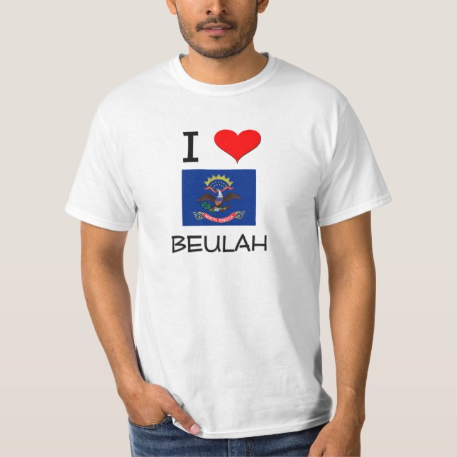 Camiseta Eu amo Beulah North Dakota (Frente)