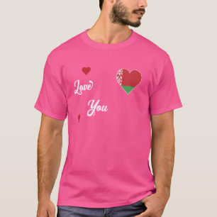 Camiseta Eu amo Bielorrússia com bandeira bielorrussa em bi