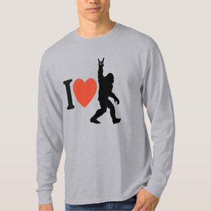 Camiseta Eu Amo Bigfoot Rock On