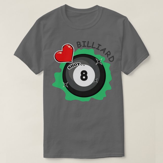 Camiseta Eu Amo Billiard (Frente do Design)