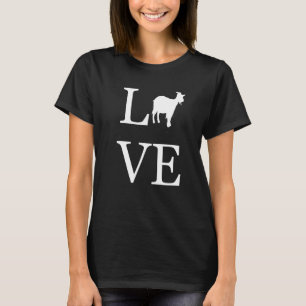 Camiseta Eu Amo Billy Goats Fazenda Proprietário de Animai