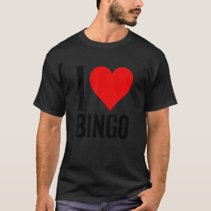 Camiseta Eu Amo Bingo Cardíaco Jogo Bingo Avó Mãe