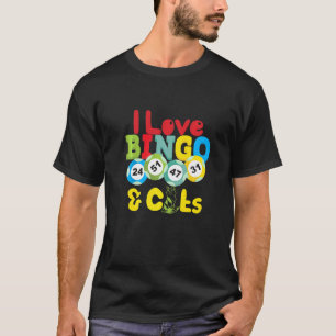 Camiseta Eu Amo Bingo e Gatos Bingo de Animais Fofos 2