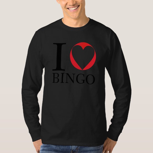Camiseta Eu Amo Bingo Engraçado Bingo Engraçado Bingo (Frente)