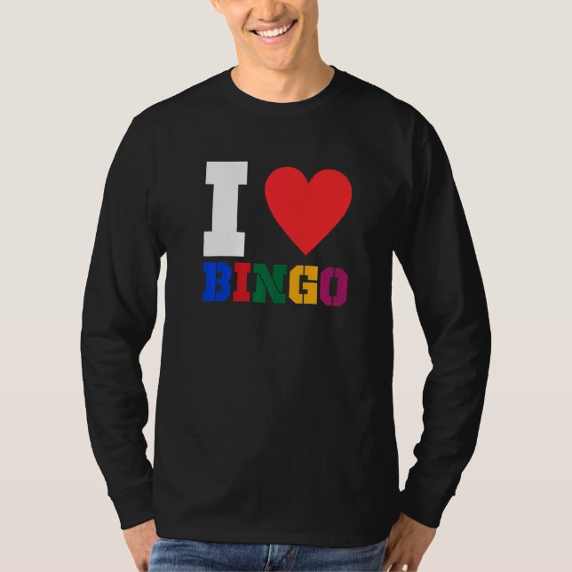 Camiseta Eu Amo Bingo Engraçado Bingo Engraçado Bingo 1 (Frente)