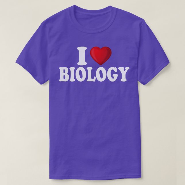 Camiseta Eu Amo Biologia (Frente do Design)